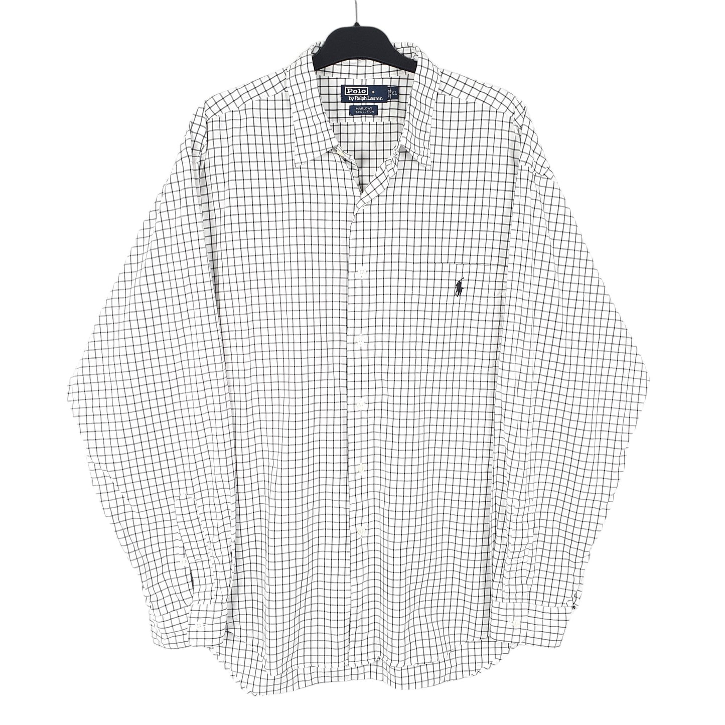 Mens White Polo Ralph Lauren Marlowe Long Sleeve Shirt