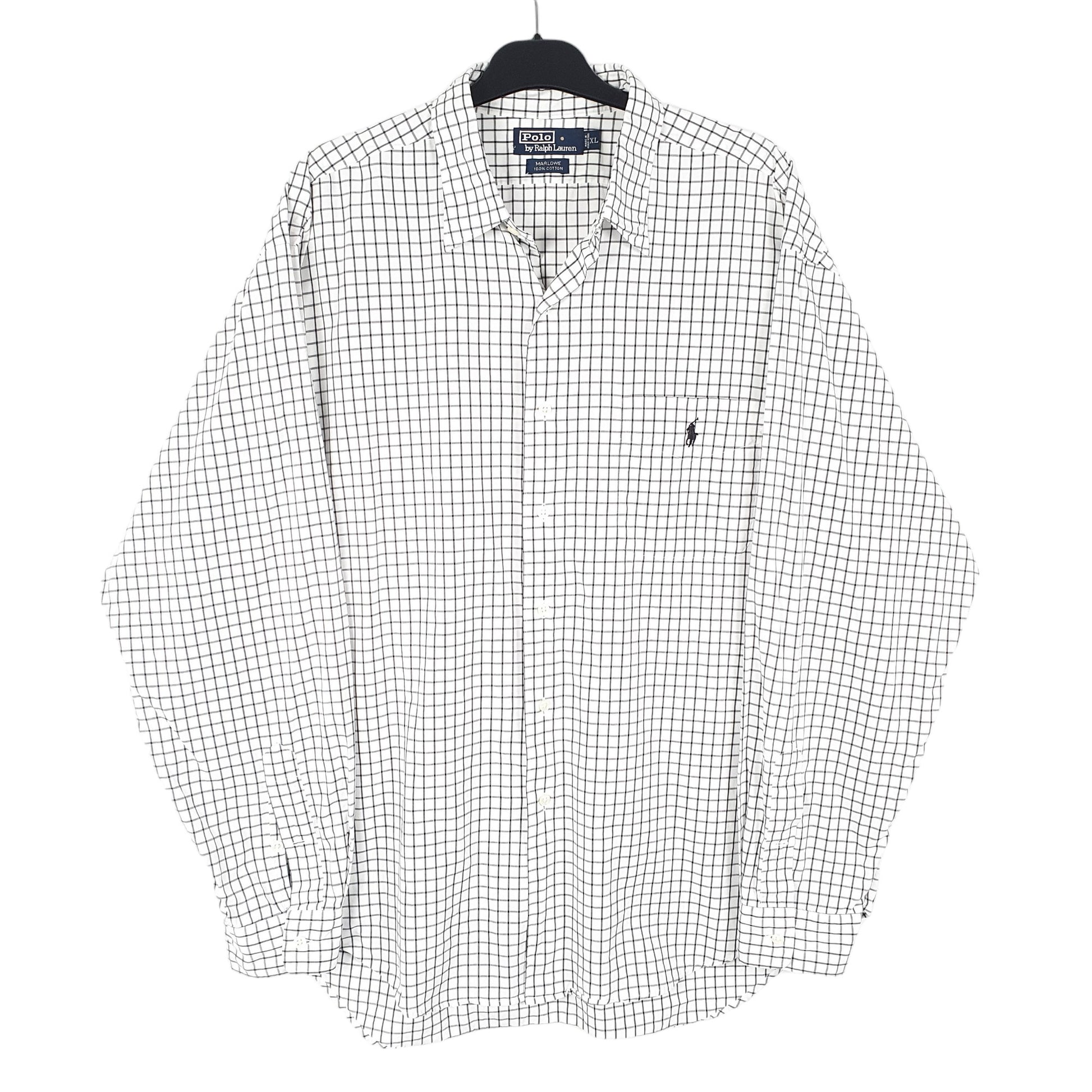 Mens White Polo Ralph Lauren Marlowe Long Sleeve Shirt