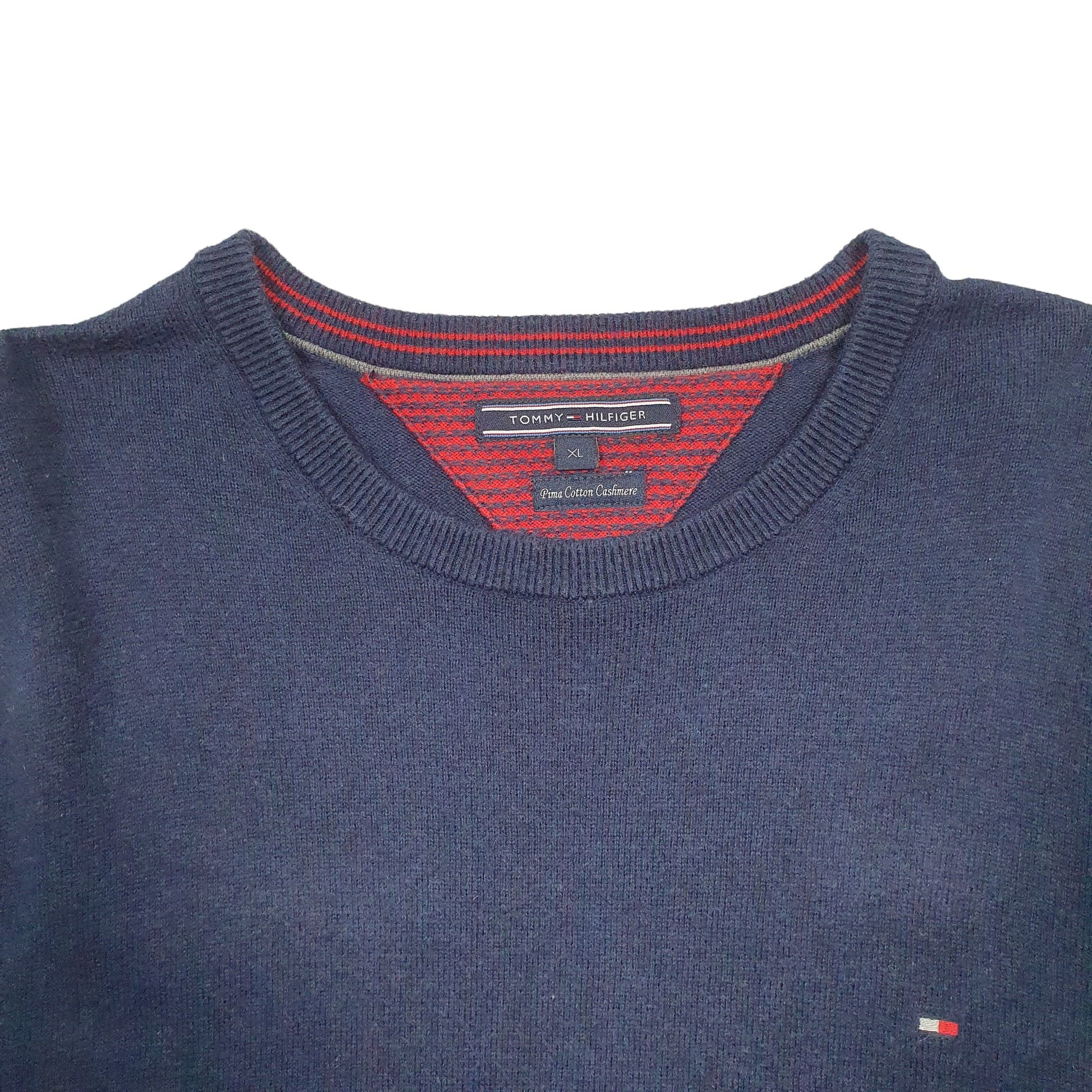 Mens Navy Tommy Hilfiger Knit Crewneck Jumper