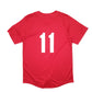 Mens Red Augusta Sportswear Baseball Jersey Lincoln Glen Little League USA Short Sleeve T Shirt