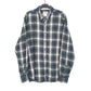 Mens Navy L.L.Bean Flannel Overshirt Long Sleeve Shirt