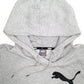 Womens Grey Puma Spellout Hoodie Jumper