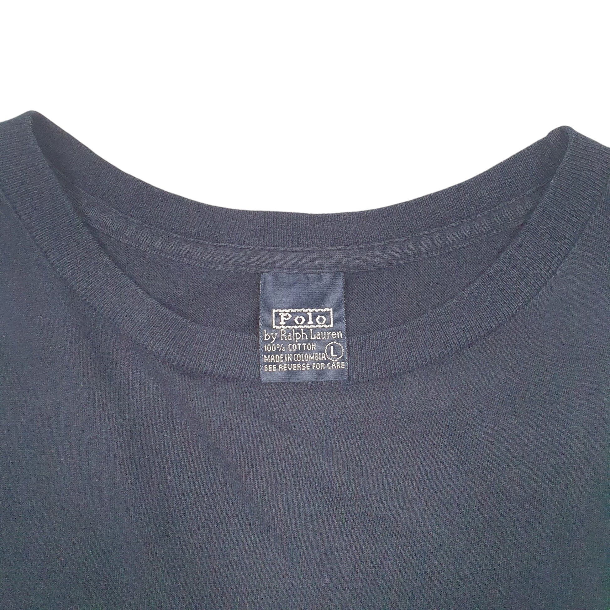 Mens Navy Polo Ralph Lauren Vintage Pocket Short Sleeve T Shirt