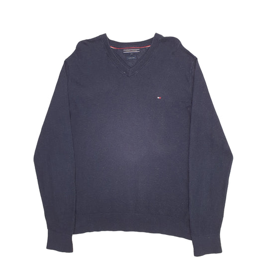 Mens Navy Tommy Hilfiger Knit Crewneck Jumper