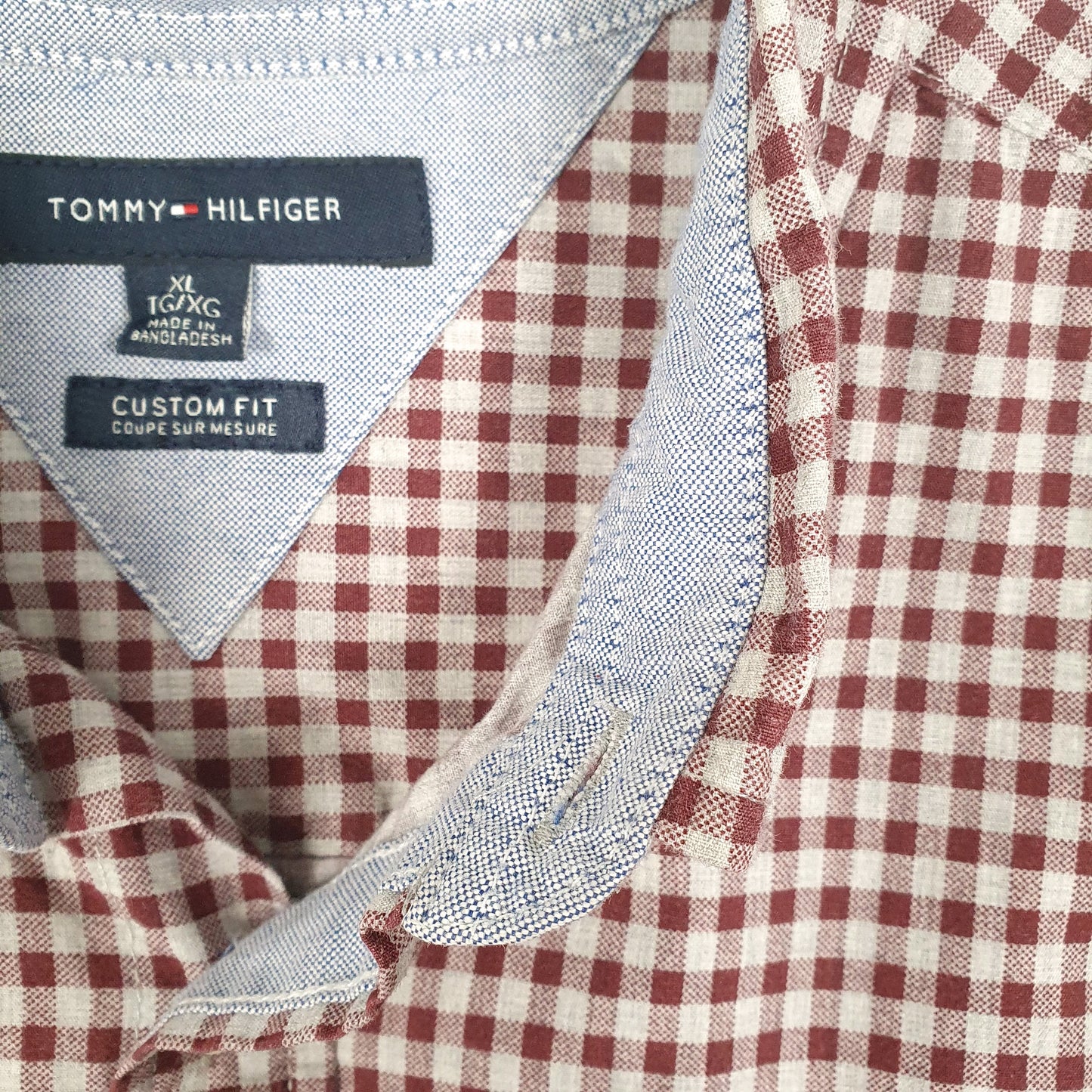 Mens Red Tommy Hilfiger  Long Sleeve Shirt