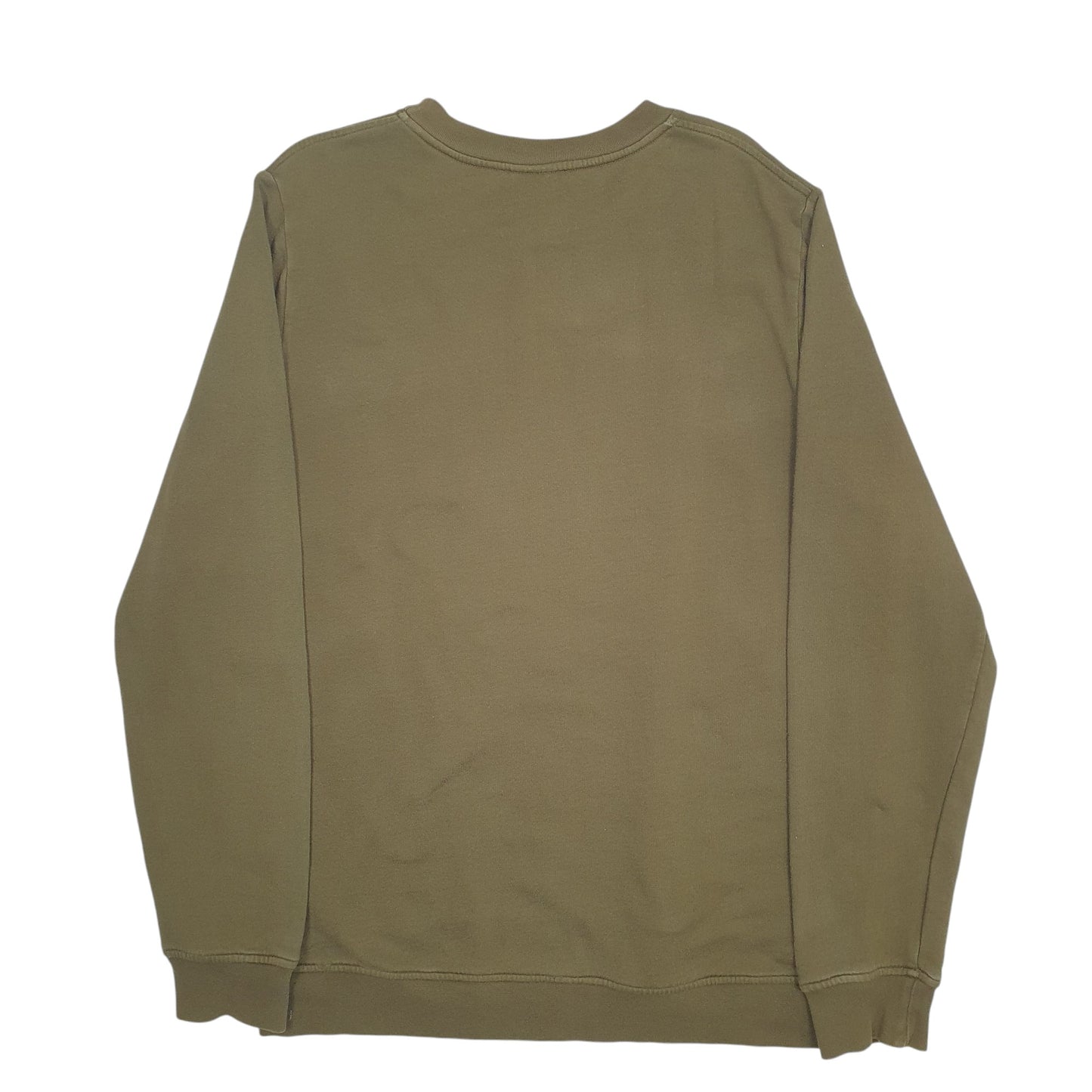 Mens Khaki Lacoste Spellout Crewneck Jumper