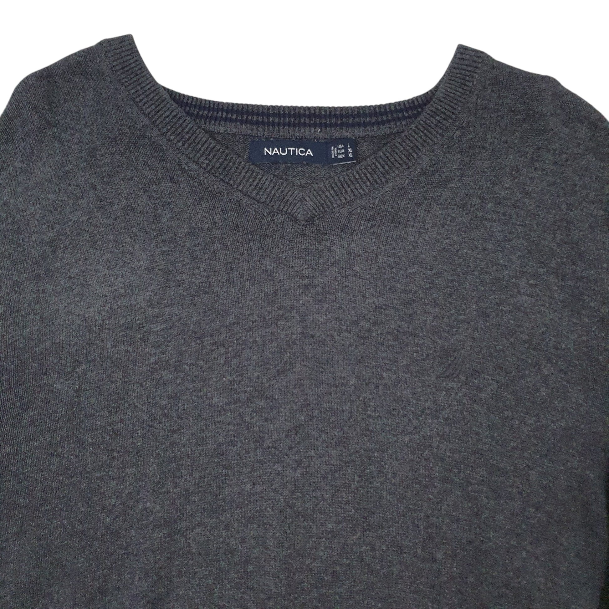 Mens Grey Nautica Knitwear Crewneck Jumper