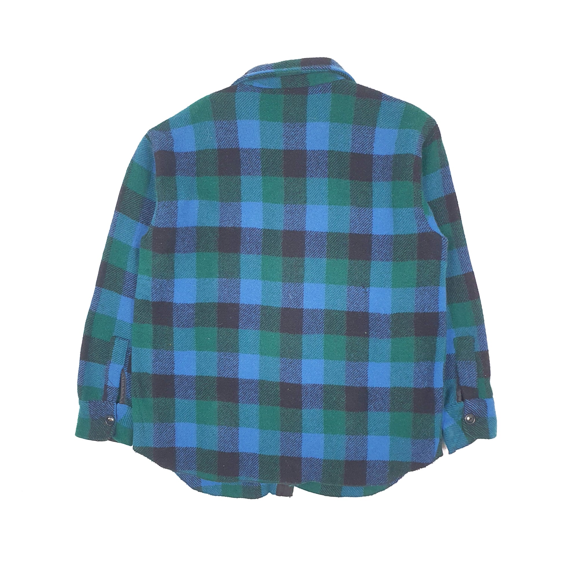 Mens Blue Chill Chaser Blue Top Vintage 1960s 70s Plaid Shirt Shacket  Coat