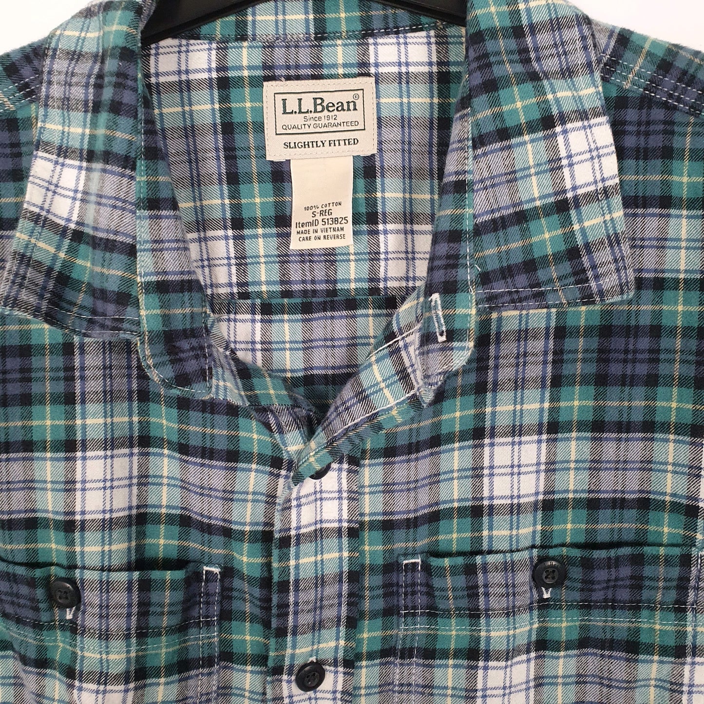 Mens Green L.L.Bean Flannel Overshirt Long Sleeve Shirt