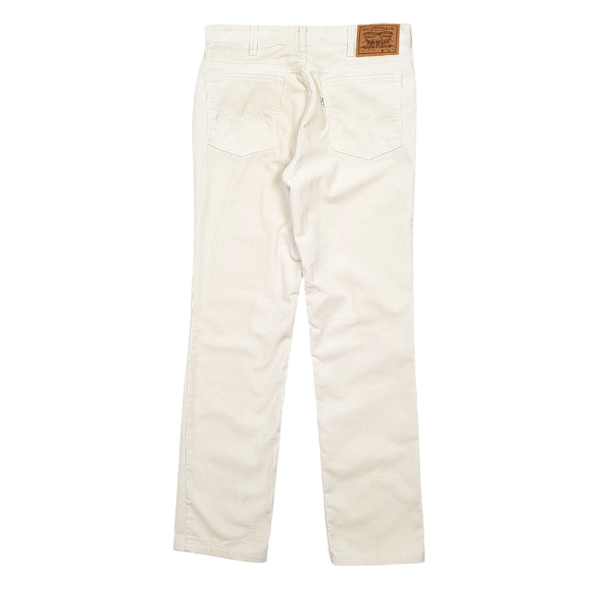 Mens Cream Levis 631 Corduroy Trousers