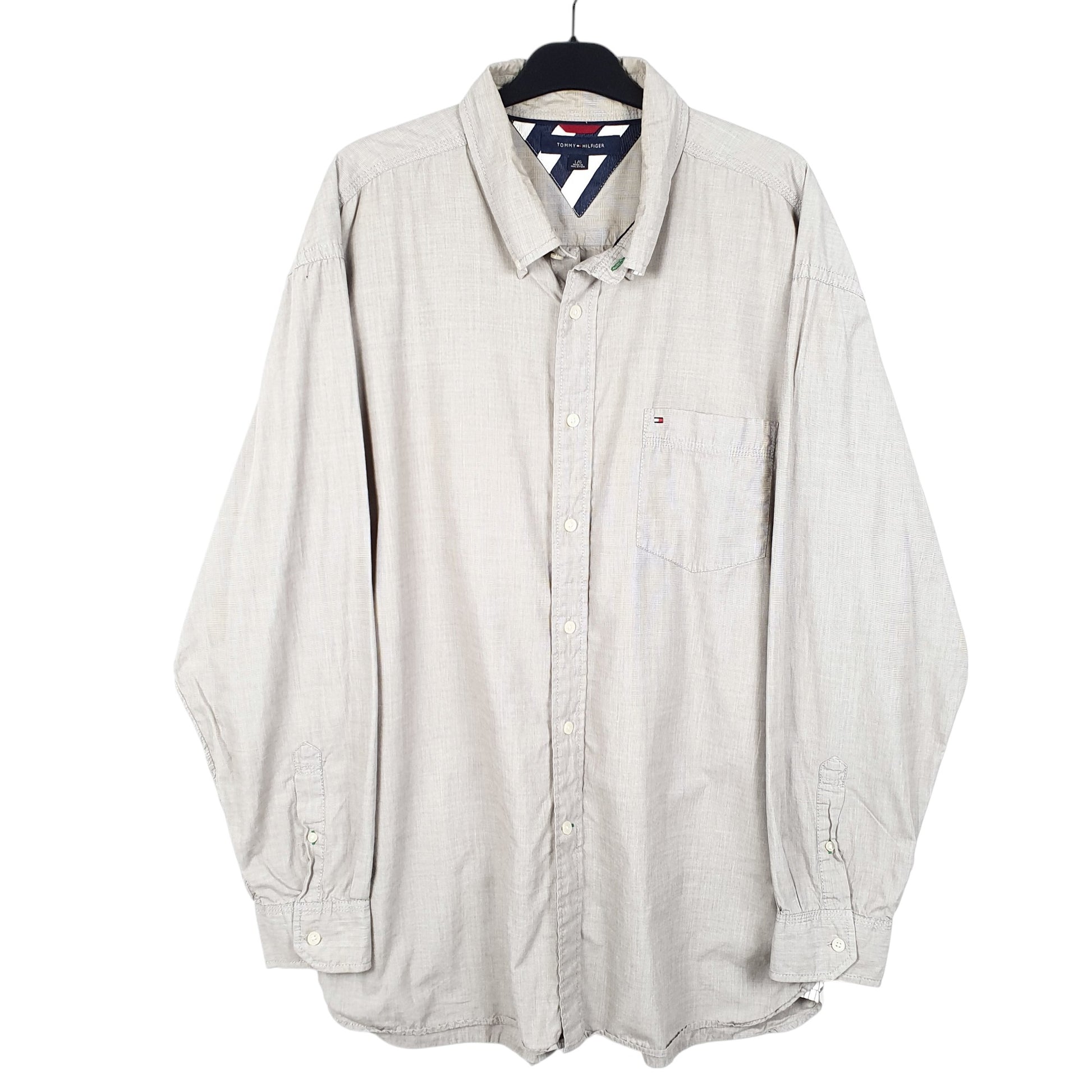 Mens Beige Tommy Hilfiger  Long Sleeve Shirt