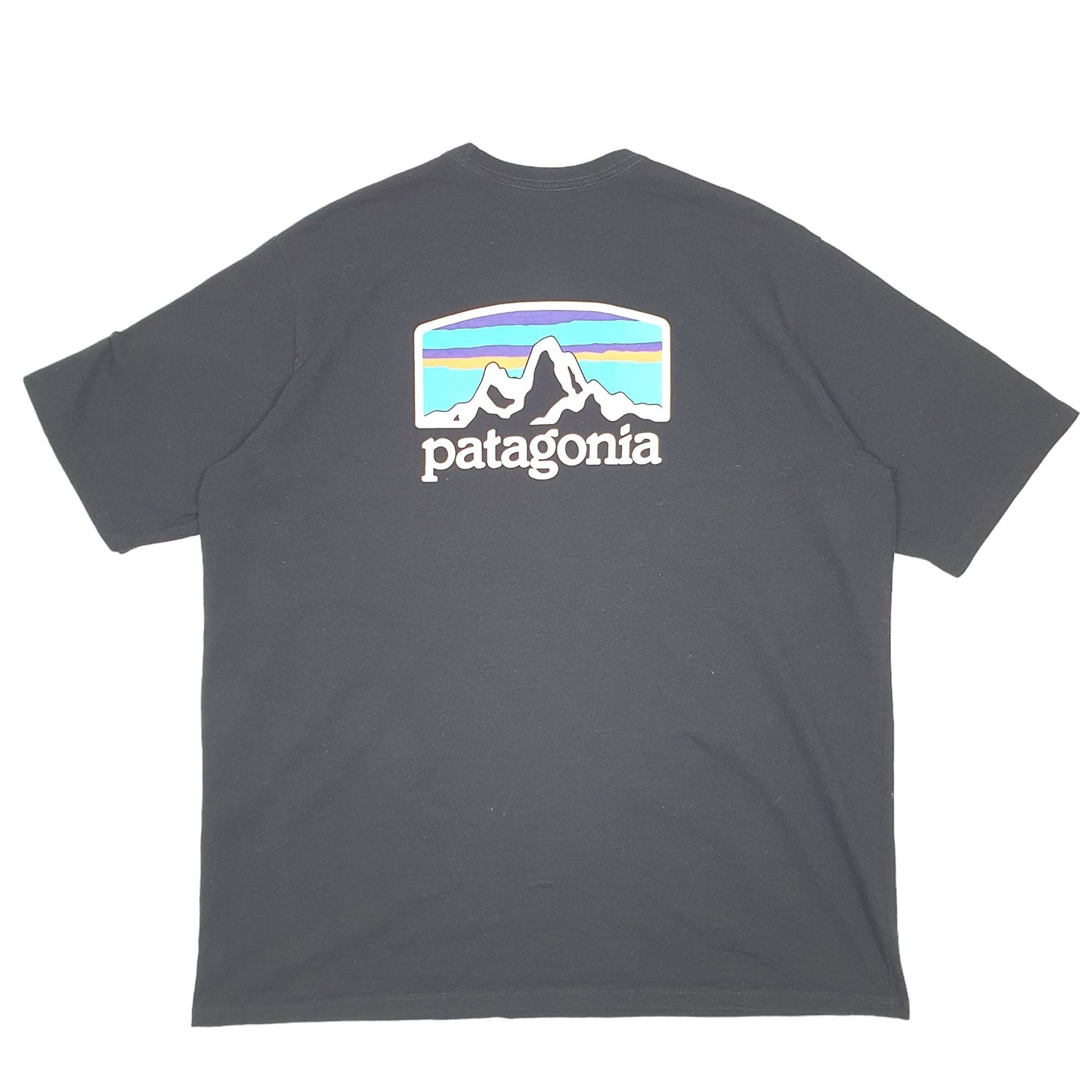 Mens Black Patagonia Responsible Tee Spellout Short Sleeve T Shirt