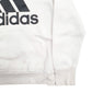 Womens White Adidas Spellout Hoodie Jumper