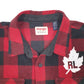 Mens Red Wrangler Lumberjack Fleece Overshirt RL Leaf Long Sleeve Shirt