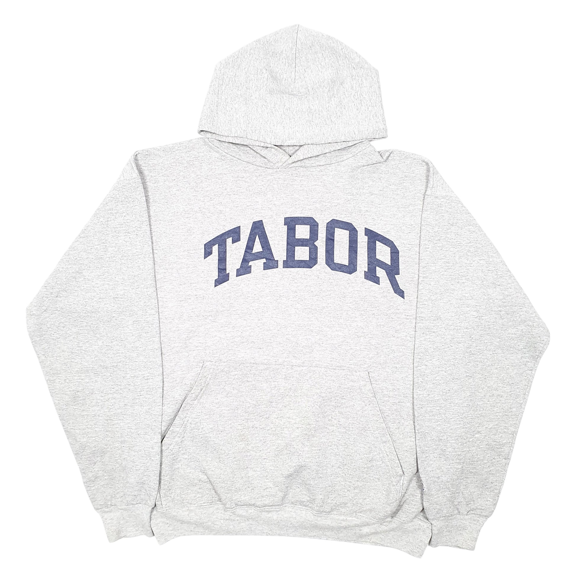 Mens Grey Champion Tabor USA College Spellout Hoodie Jumper