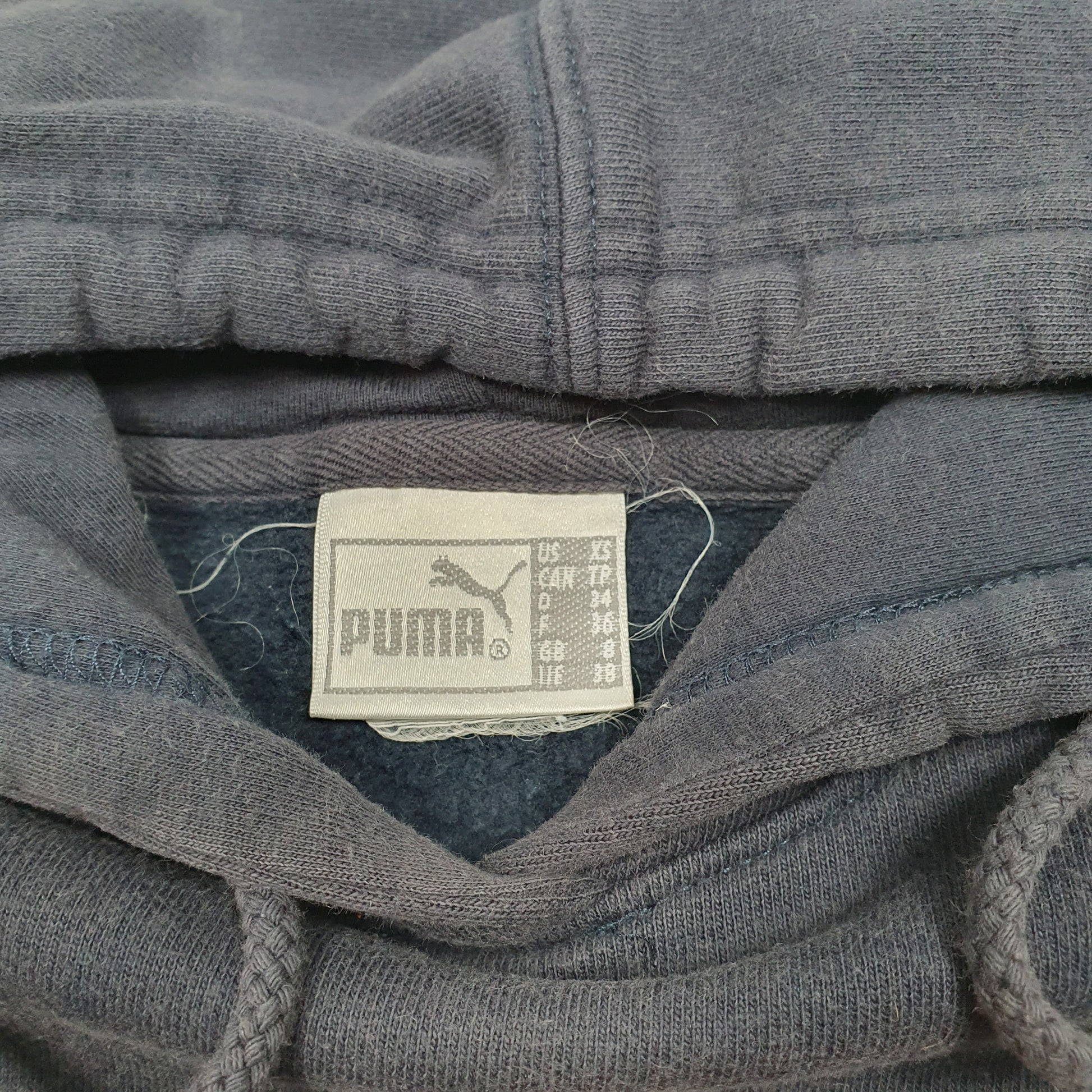 Womens Navy Puma Spellout Hoodie Jumper