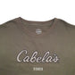 Mens Khaki Cabelas Spellout 1961 Crewneck Jumper