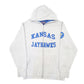 Mens Grey Champs Sports Hoodie Kansas Jayhawks American Football Full Zip Jumper