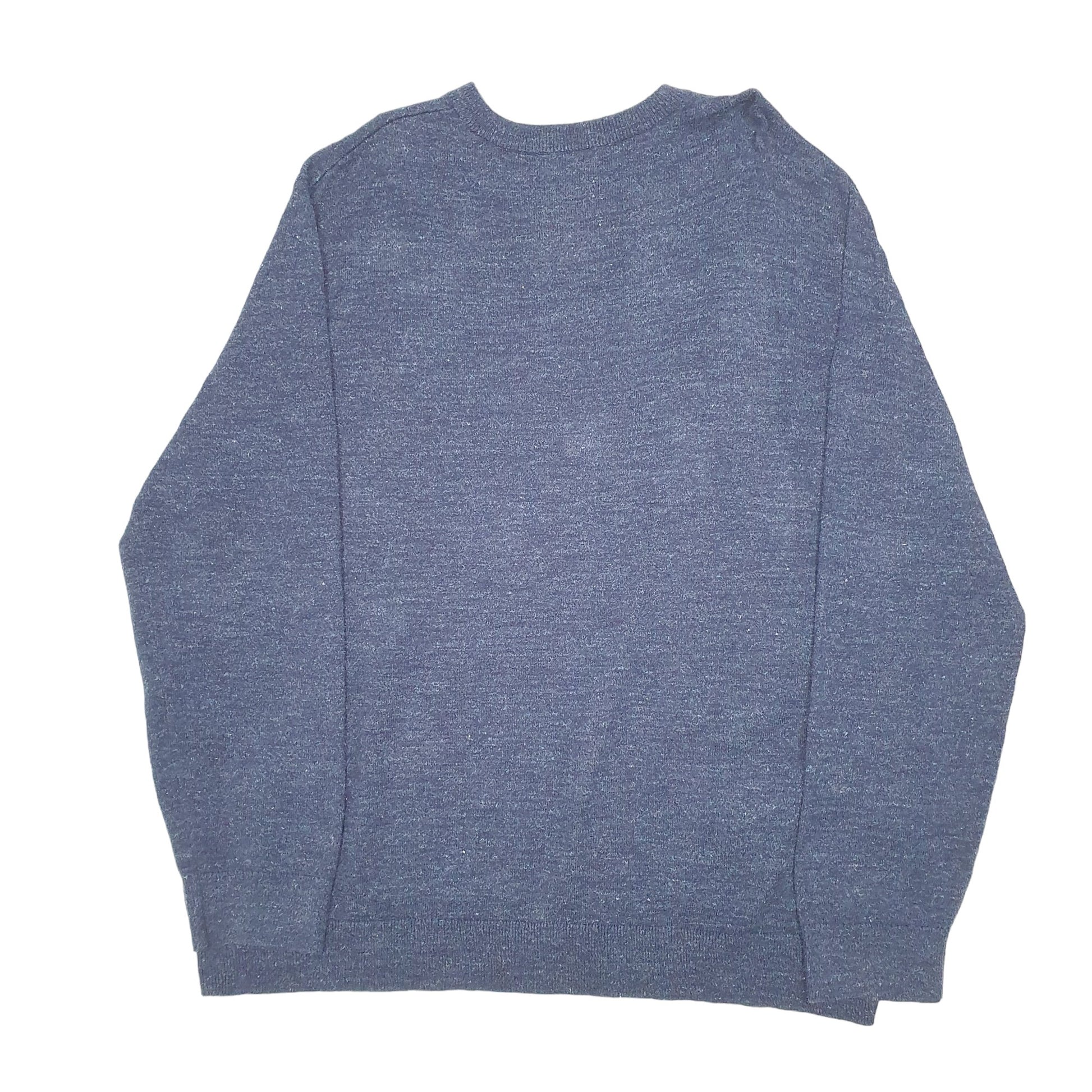 Mens Navy Nautica Knit Tall V Neck Jumper