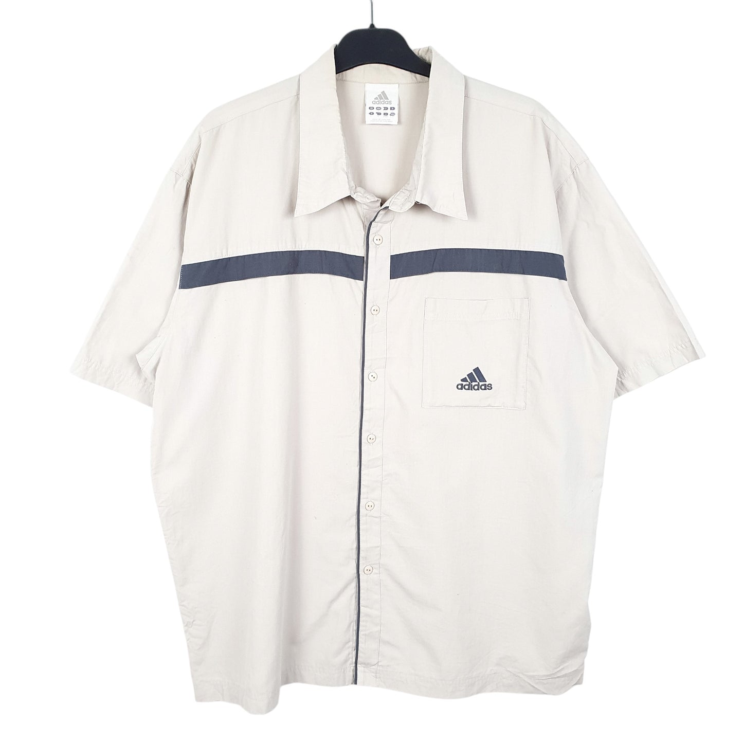 Mens Beige Adidas  Short Sleeve Shirt