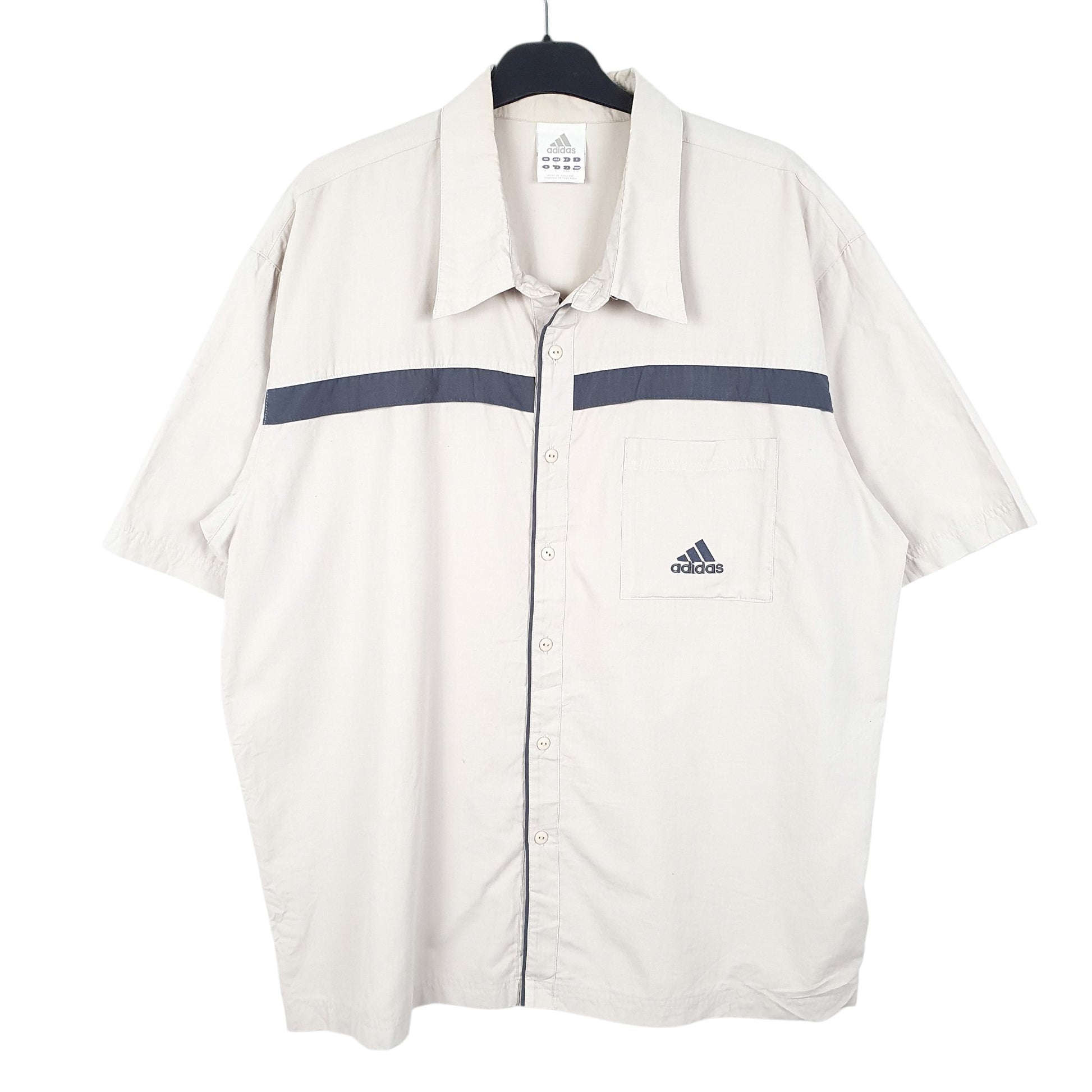 Mens Beige Adidas  Short Sleeve Shirt