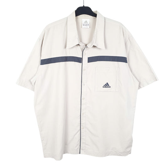 Mens Beige Adidas  Short Sleeve Shirt