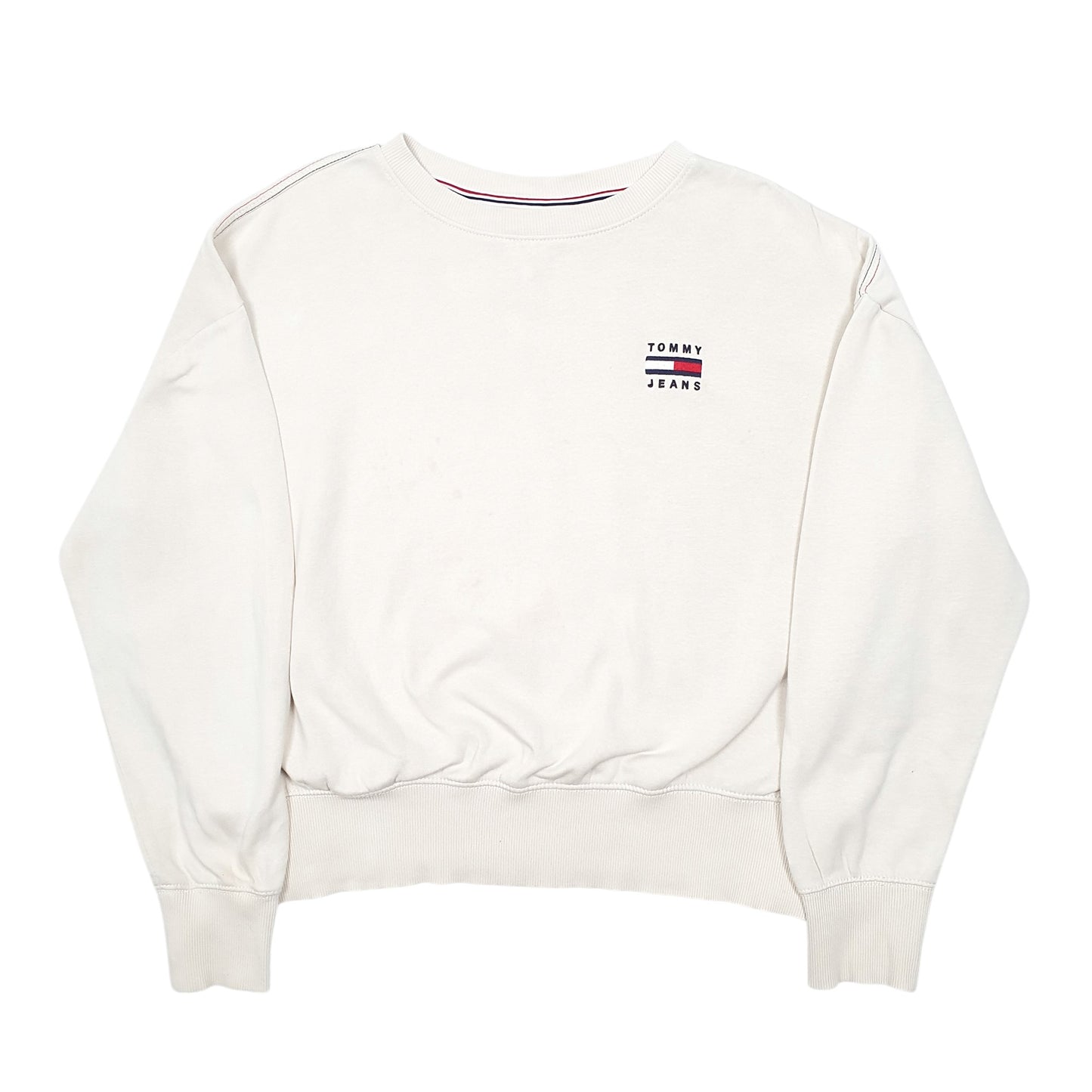Womens Cream Tommy Hilfiger Jeans Crewneck Jumper