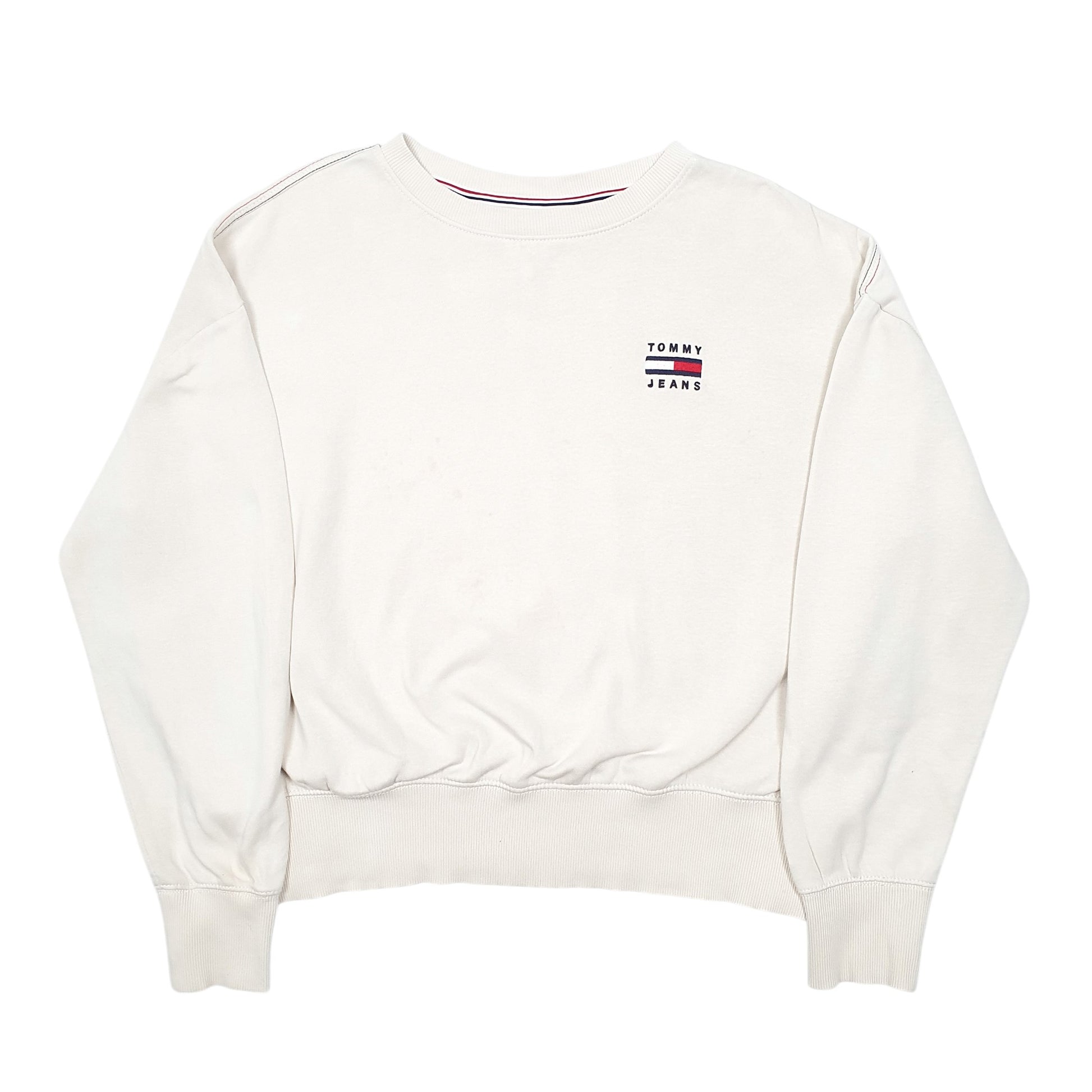 Womens Cream Tommy Hilfiger Jeans Crewneck Jumper