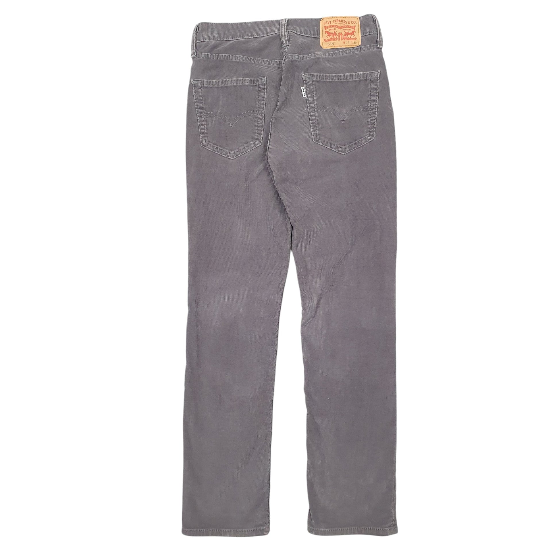 Mens Grey Levis 514 Corduroy Trousers