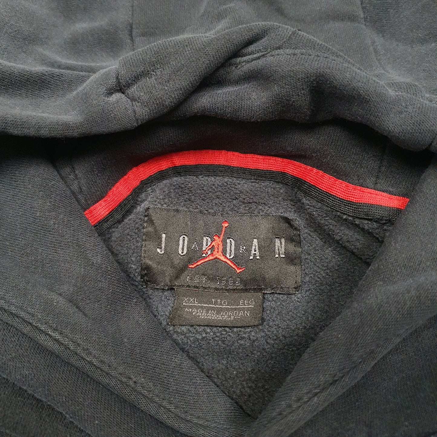 Mens Black Nike Air Jordan Sleeve Spellout Hoodie Jumper