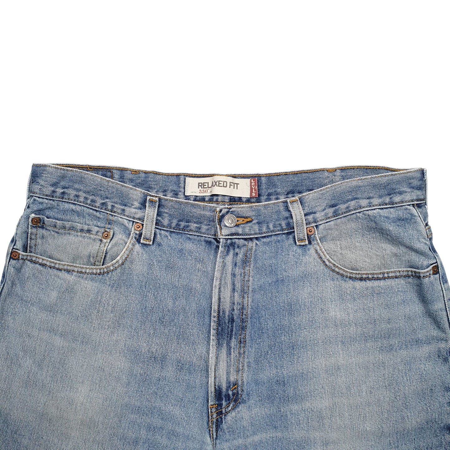 Mens Blue Levis Denim Jeans Jorts 550 Relaxed Cut Off Denim Shorts