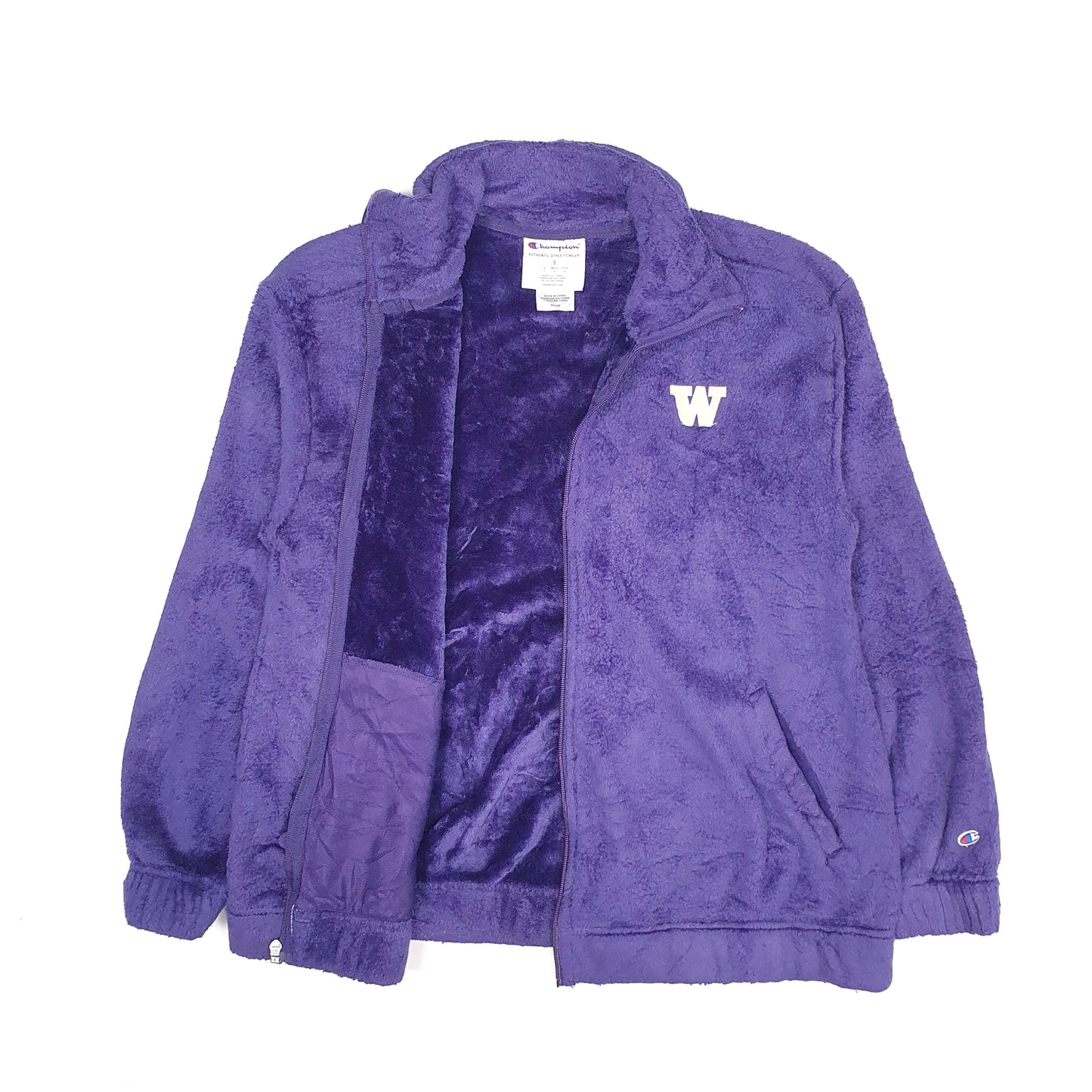 Womens Purple Champion Fluffy Full Zip Jumper