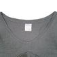 Womens Grey Port & Company V Neck Gateway College Short Sleeve T Shirt