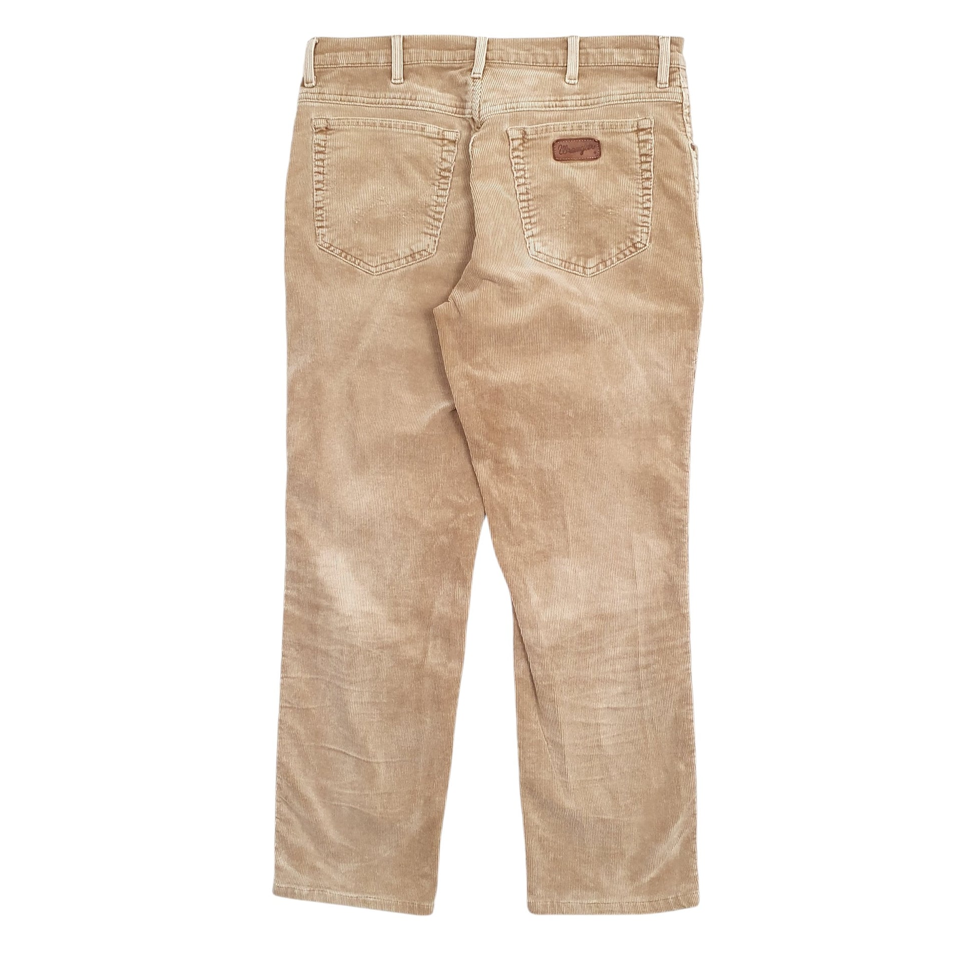 Mens Beige Wrangler  Corduroy Trousers