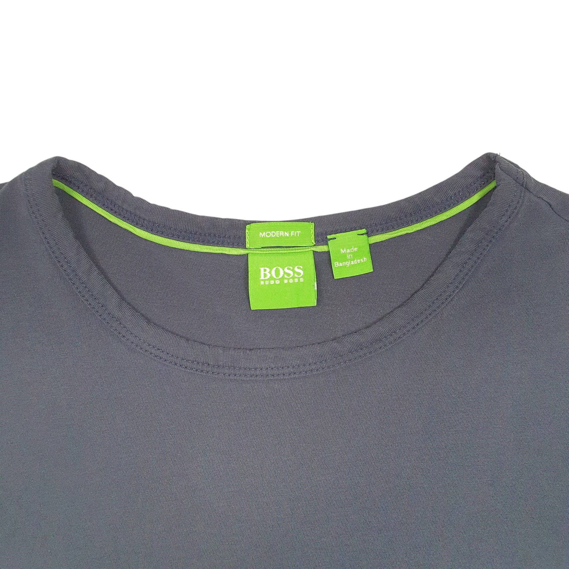 Mens Navy Hugo Boss Spell Out Modern Fit Spellout Short Sleeve T Shirt