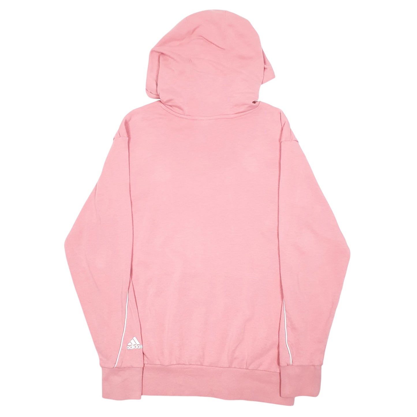 Womens Pink Adidas Spellout Hoodie Jumper