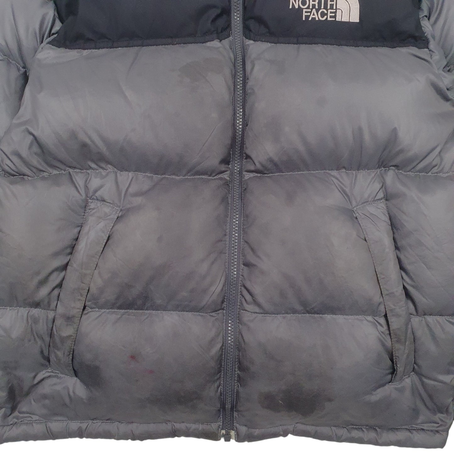 Mens Grey The North Face Nuptse 700  Coat