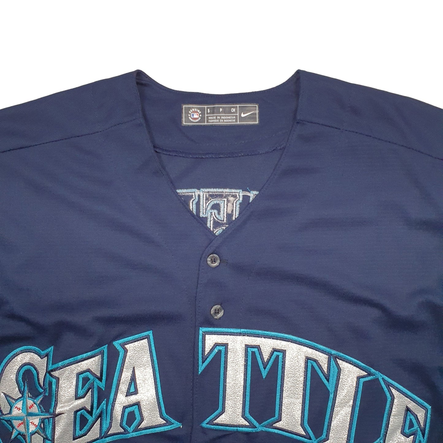 Mens Navy Nike MLB Baseball Jersey Seattle Mariners Short Sleeve T Shirt