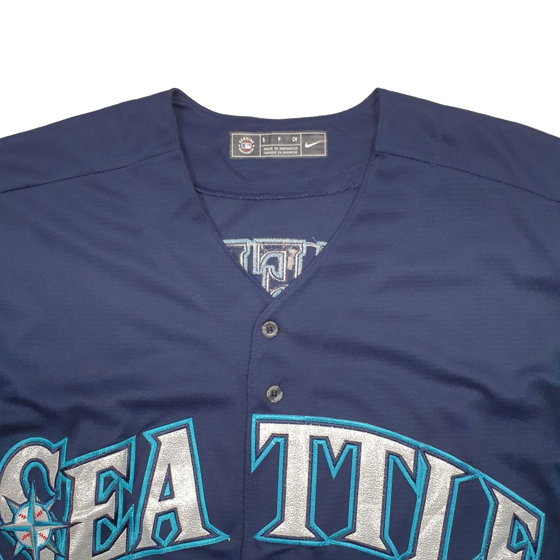 Mens Navy Nike MLB Baseball Jersey Seattle Mariners Short Sleeve T Shirt