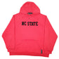 Mens Red Nike Vintage Team NC State USA Spellout 2000s Y2K Hoodie Jumper