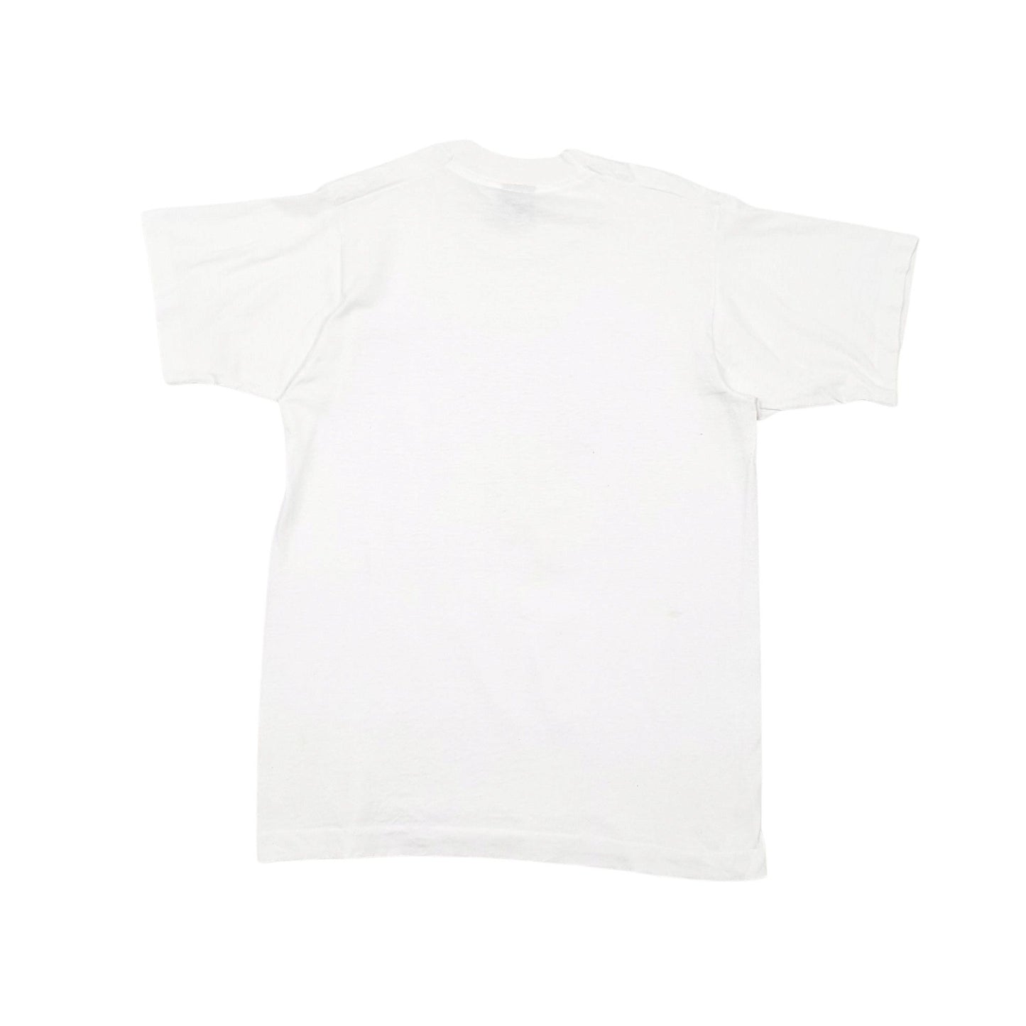 Mens White Fruit Of The Loom Single Stitch Vintage 90s Short Sleeve T Shirt