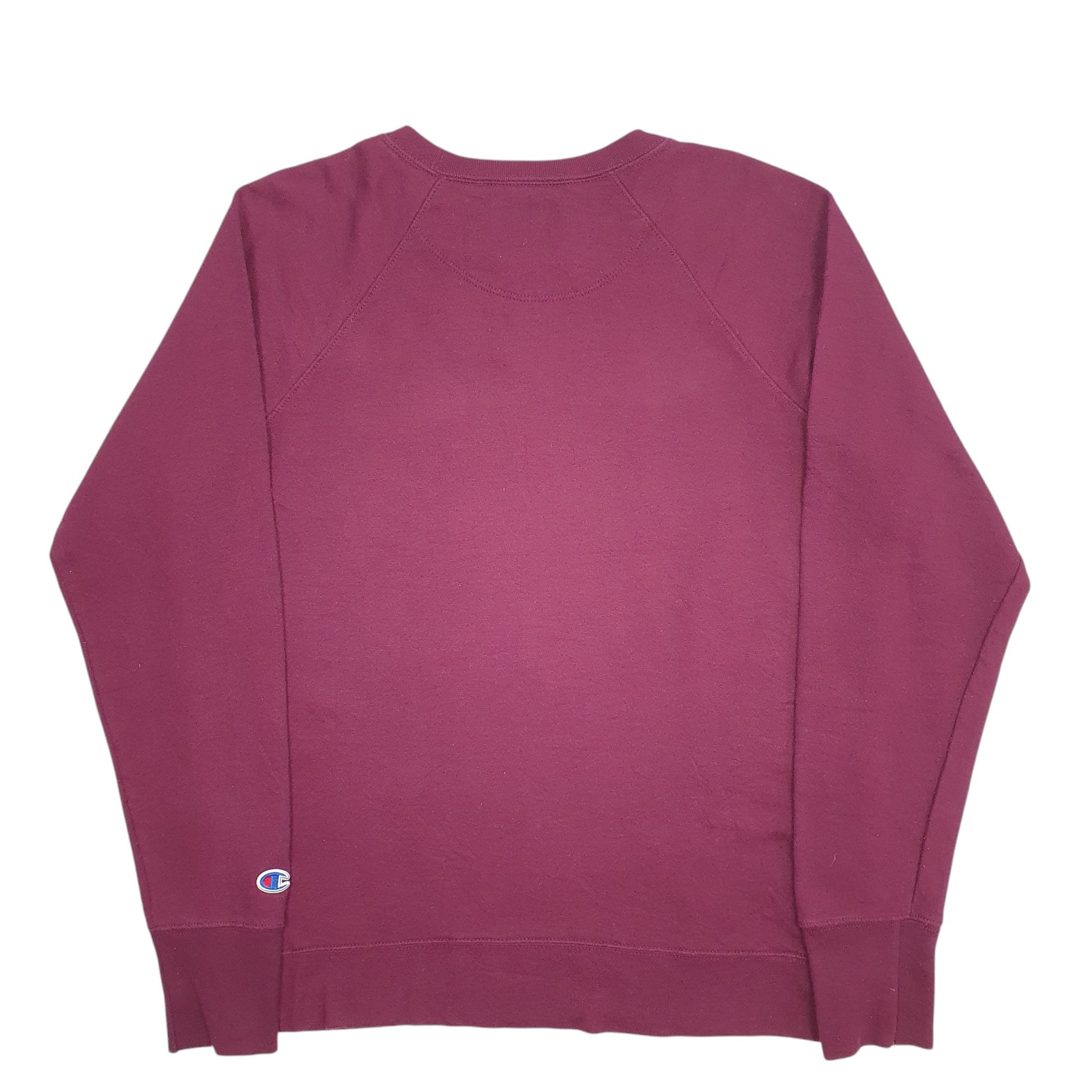 Womens Burgundy Champion Spellout Crewneck Jumper