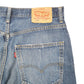 Mens Blue Levis Denim Jeans Jorts 569 Relaxed Baggy Disressed Denim Shorts