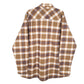Mens Brown L.L.Bean Flannel Overshirt Shacket Tall Snap Long Sleeve Shirt