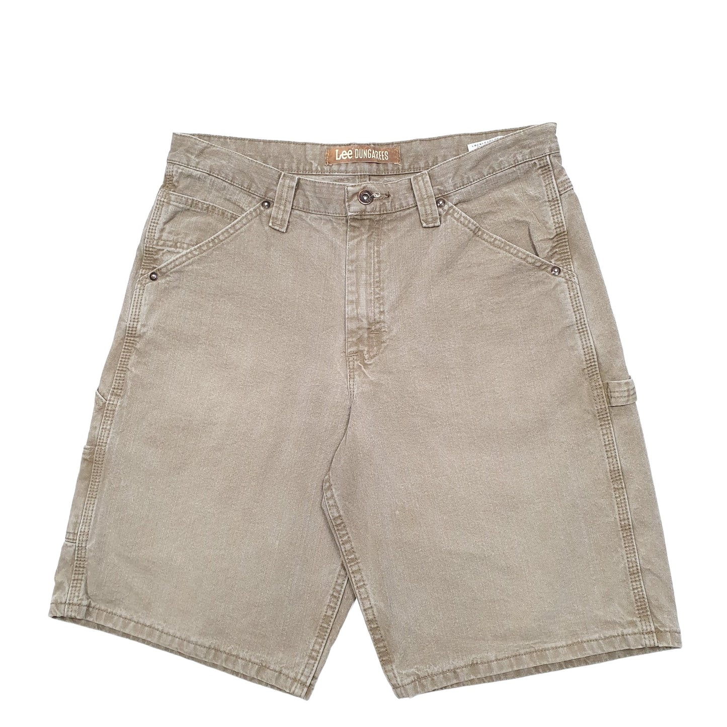 Mens Beige Lee Dungarees Carpenter Shorts