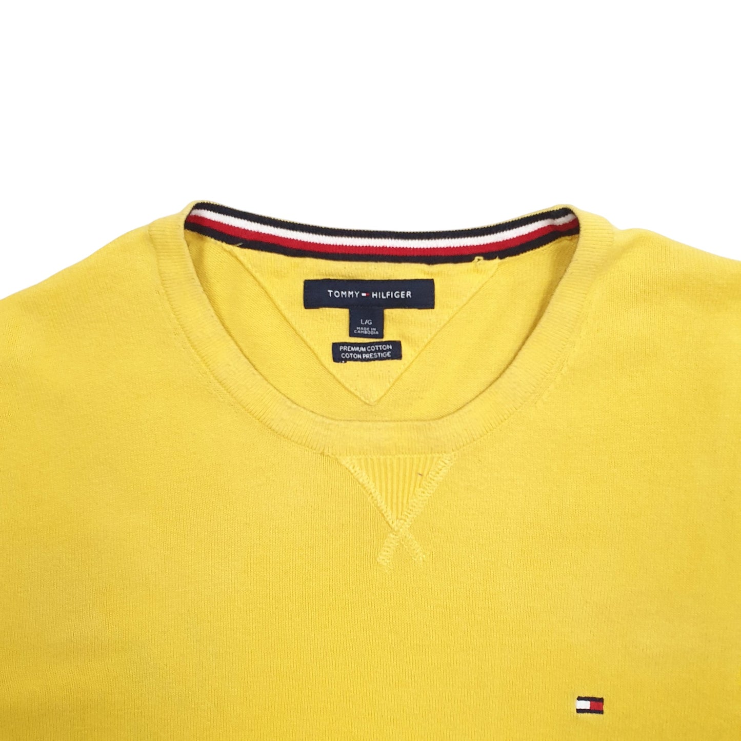 Mens Yellow Tommy Hilfiger  Crewneck Jumper