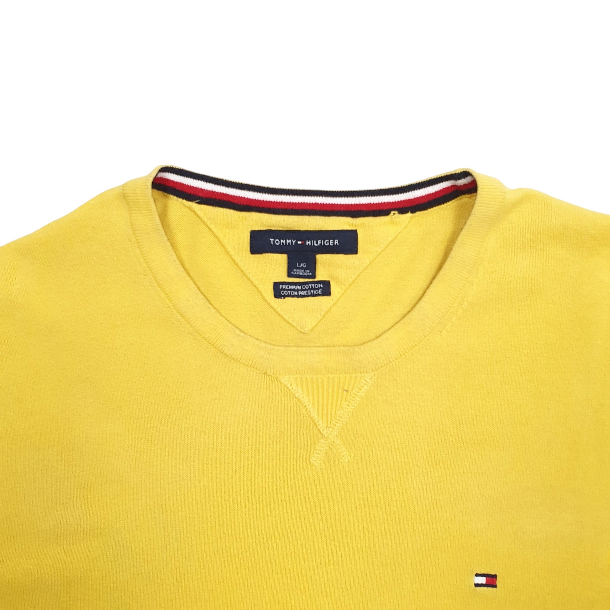 Mens Yellow Tommy Hilfiger  Crewneck Jumper