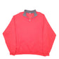 Mens Red Fruit Of The Loom Soft Spun Quarter Zip Jumper