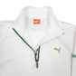 Mens White Puma Sport Active Wear Quarter Zip Jumper