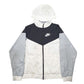 Mens White Nike Windrunner Hooded  Coat